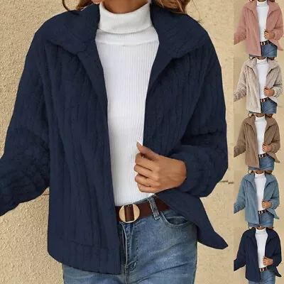 Buy Fashionable Lady's Winter Fleece Jacket Vintage Plush Coat And Long Sleeve • 19.67£