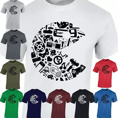 Buy Pac - Man Men T Shirt Inspired Retro Video Game Controllers Top Gift For Gamers • 11.99£