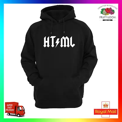 Buy HTML Hoody Hoodie Funny Computer Web Designer Developer Nerd Geek Parody Cool • 24.99£