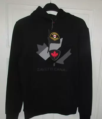 Buy Mens XS ZAVETTI Canada HOODY Hoodie BNWT New With Label Tag Smart Black Logos • 15£