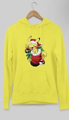 Buy Christmas Pokemon Pikachu Casual Hoodie Long Sleeve  Jumper Hooded Tops NEW • 20£