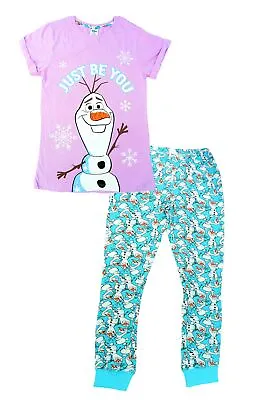 Buy Ladies Disney Frozen Olaf  Just Be You  Pyjama Set 100% Cotton, Gift Idea • 12.99£