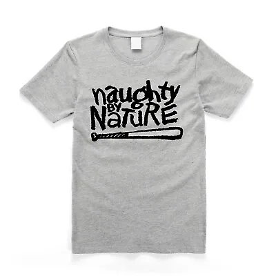 Buy Naughty By Nature Old School Hip Hop T Shirt Grey Black Print • 19.49£