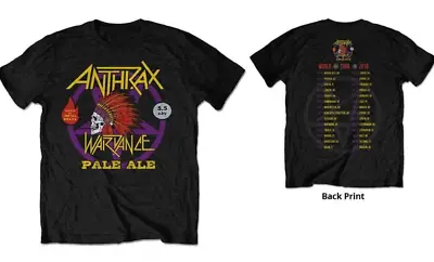 Buy Anthrax Unisex T-shirt: War Dance Paul Ale World Tour 2018 Black Size Xxl New • 18.97£