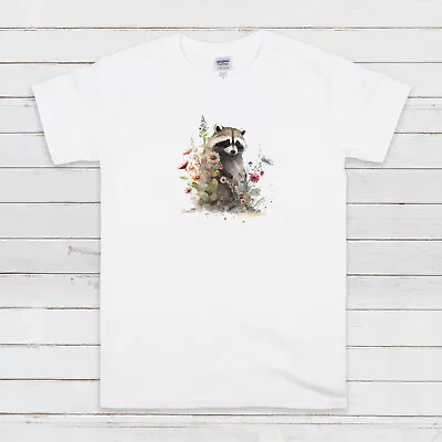 Buy Racoon T Shirt Badger Trash Panda Vegan Cute Kawaii Animal Men Women Printed Tee • 16.99£