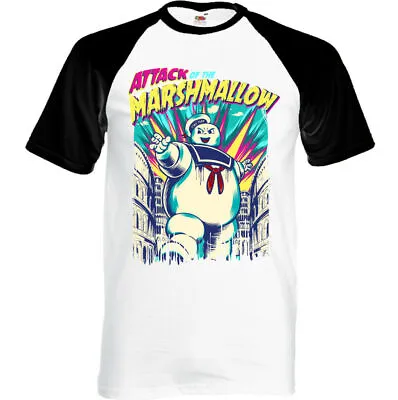 Buy Attack Of The Marshmallow Man Stay Puft Mens Funny Ghostbusters Inspired T-Shirt • 11.94£