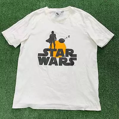 Buy Adidas Star Wars T Shirt Mens Large White Graphic Print The Mandalorian • 22£