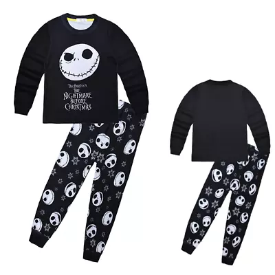 Buy 2pcs The Nightmare Before Christmas Jack Long Sleeve Pant Suit Pyjamas Xmas Gift • 16.99£
