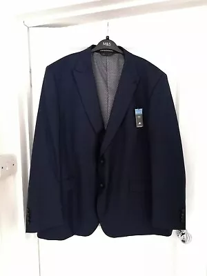 Buy Men's Marks And Spencer Indigo Blazer Jacket Chest 50R NWT • 9.99£