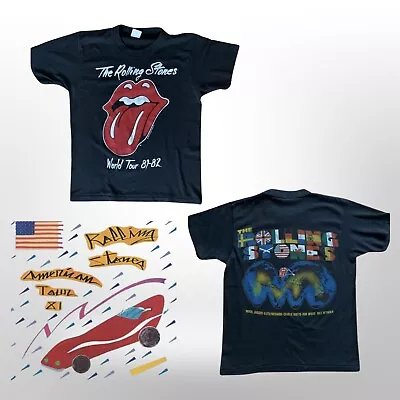 Buy Rolling Stones 1981-1982 World Tour Original Vintage T-Shirt Medium • 142.08£