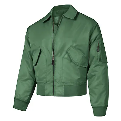 Buy Bomber Jacket MA2 Flight Padded CWU Military US Air Force Pilot Coat Olive Green • 36.09£