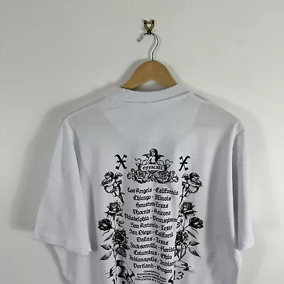 Buy Men's BoohooMAN Oversized Floral City State Back Graphic White T-Shirt Small • 7£