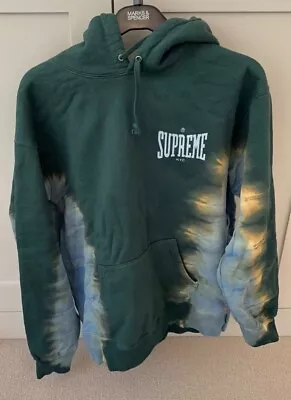 Buy FW21 Supreme Bleached Hooded Sweatshirt Hoodie Size Medium M Dark Green • 350£