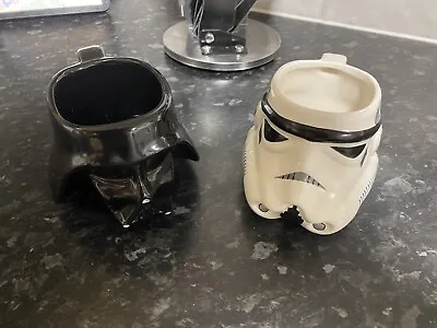 Buy 3D Star Wars Darth Vader + Stormtrooper Coffee Mug Disney Merch • 6.70£