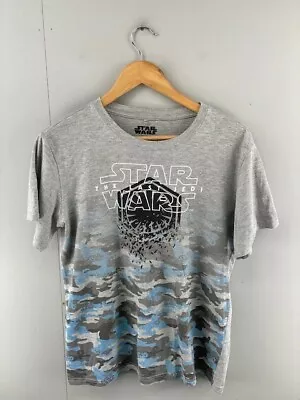 Buy Star Wars The Return Of The Jedi Womens Grey Camouflage Casual T Shirt Size 16 • 9.47£