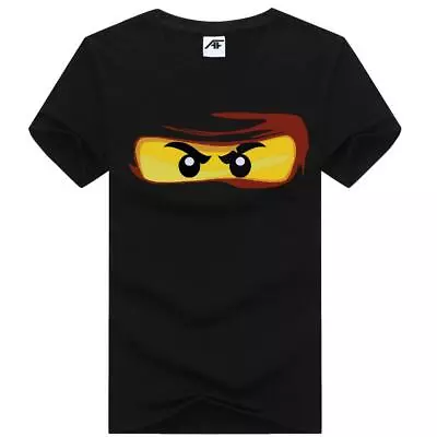 Buy Kids Ninjago Eyes Printed T Shirt Short Sleeve Round Neck Casual Wear Top Tee • 7.99£