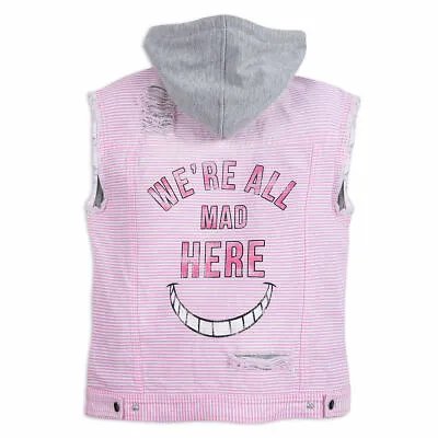 Buy Disney Store Cheshire Cat Hooded Vest For Women Oh My Disney Were All Mad Here • 47.31£