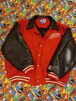 Buy Vintage 90s Leather And Wool Avirex Style Starter Jacket Oversized XL • 90£