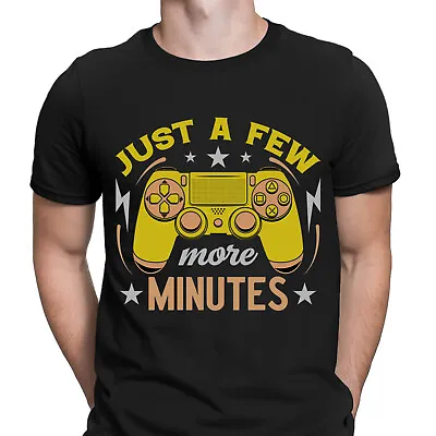 Buy Just A Few More Minutes Gamer Gifts Video Gaming Funny Mens T-Shirts Top #NED • 3.99£