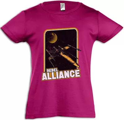 Buy REBEL ALLIANCE Kids Girls T-Shirt - X Red Star Empire Five Wars Wing Skywalker • 16.95£