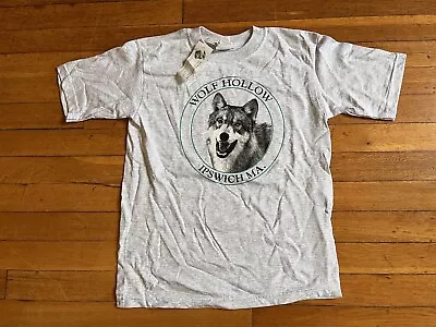 Buy VINTAGE Wolf Hollow Shirt Youth Medium Grey Ipswich Massachusetts NEW • 17.69£