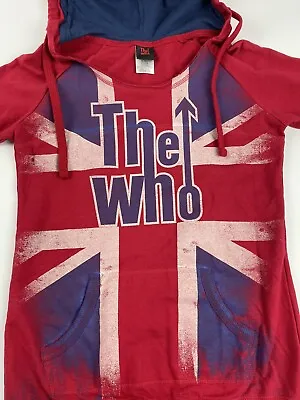 Buy The Who Live Nation Juniors Red SHORT SLEEVE Hoodie Sweatshirt Juniors Large • 18.94£