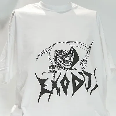 Buy Exodus Metal Rock Short Sleeve White Unisex T-shirt S-3XL • 14.99£