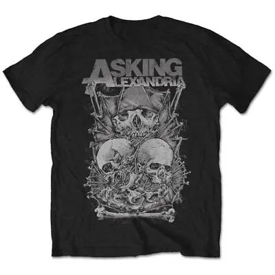 Buy Official Licensed - Asking Alexandria - Skull Stack T Shirt Rock Metalcore • 14.99£