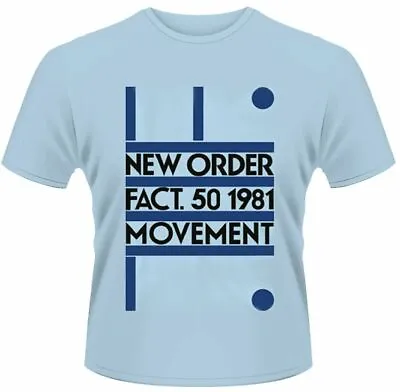 Buy Official New Order T Shirt Movement 1981 Blue Classic Rock Metal Band Tee New • 16.28£