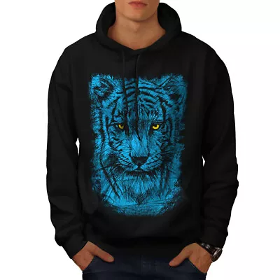 Buy Wellcoda Beast Wild Animal Tiger Mens Hoodie, Beast Casual Hooded Sweatshirt • 25.99£