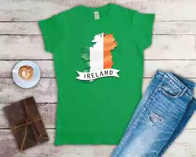 Buy Ireland Map Ladies Fitted T Shirt Sizes Small-2XL • 11.99£