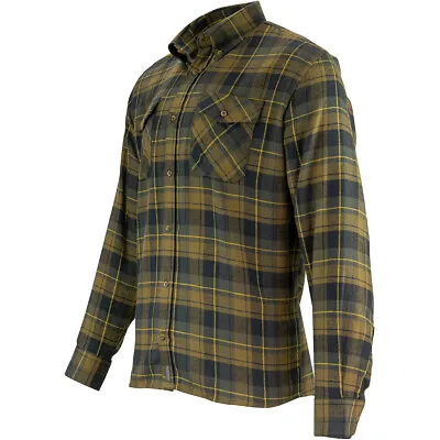 Buy Jack Pyke Flannel Shirt Mens Hiking Hunting Outdoor Long Sleeve Cotton Brown • 22.95£