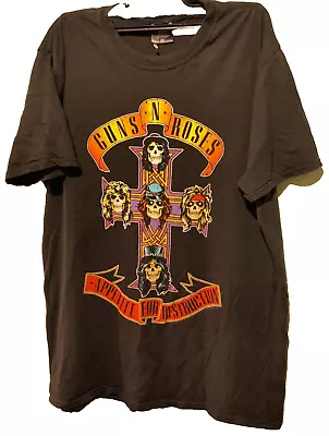 Buy Guns N Roses T-Shirt Appetite For Destruction XL Black Official Small Hole • 4.99£