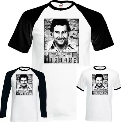 Buy Pablo Escobar T-Shirt Narcos Mugshot Mens Funny TV Show Top Cartel Drug Cocaine • 9.99£