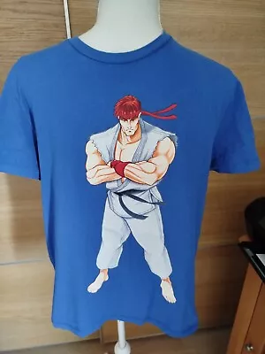 Buy Mens Ryu Street Fighter 2 Blue T-Shirt • 5£