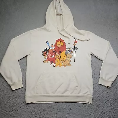 Buy Lion King Sweatshirt Youth Size Large 11-13 White Long Sleeve Hooded Pullover • 11.80£