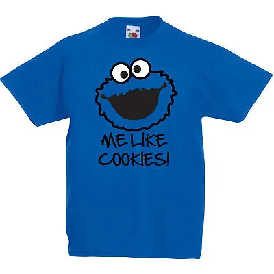 Buy Kids/Adults Cookie Monster TSHIRT Sesame Street I LIKE COOKIES • 10£