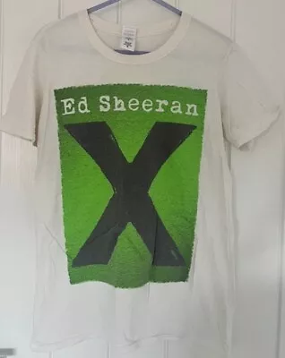 Buy Ed Sheeran T Shirt X Tour Rock Pop Merch Band Tee Size Small White • 12.95£