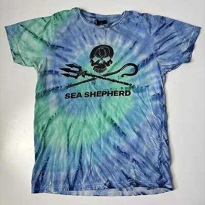 Buy Sea Shepherd Tie-Dye Short Sleeve Tee T Shirt Size Extra Small XS Ocean Wildlife • 21.85£