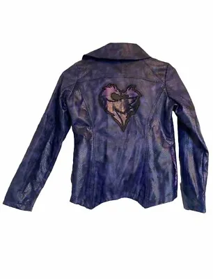 Buy Disney Store Mal Girls Moto Jacket Descendants Faux Leather - SIZE 9 / 10 • 12.60£