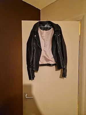 Buy Only Faux Leather Jacket With Pink Padding • 12£
