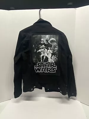 Buy Star Wars Disney Movie Poster Patch Black Denim Jean Jacket Size Small. Preowned • 33.15£