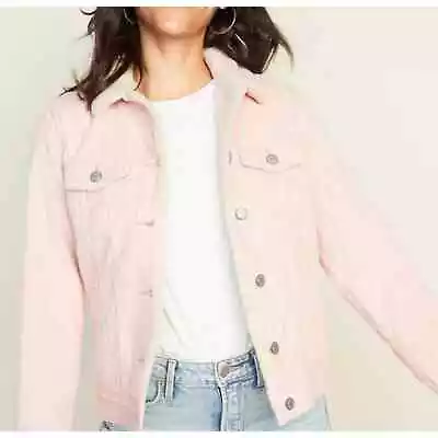 Buy Old Navy | Corduroy Sherpa 100% Cotton Pink 90s Y2k Jacket Women's Size Small • 23.63£