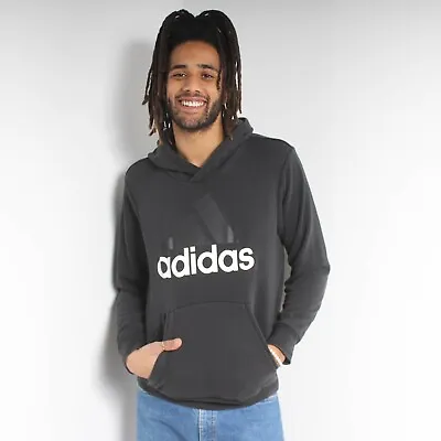Buy Adidas Mens Big Logo Sweatshirt Hoodie - Black - Size Medium M (W1R6) • 12.99£