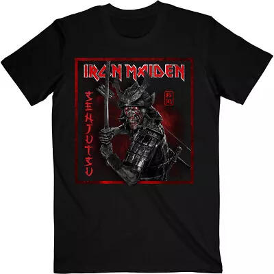 Buy Iron Maiden Senjutsu Cover Distressed Red Official Tee T-Shirt Mens • 17.13£