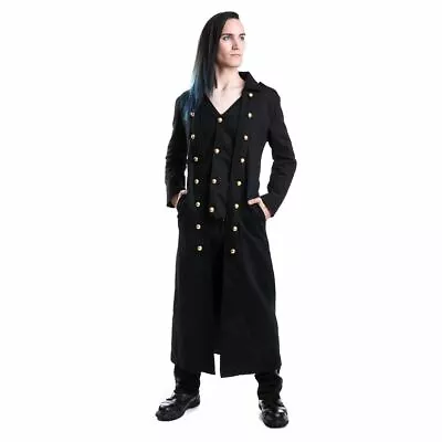 Buy Vixxsin Silent Coat Mens Black Goth Emo Punk New Double Breasted Gothic Alt • 69.95£
