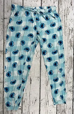 Buy Cookie Monster Sesame Street All Over Print Loungewear Sleepwear Pajama Pants XL • 15.17£