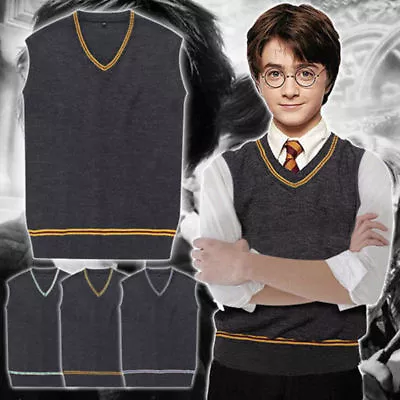 Buy UK Harry Potter V Neckline Vest Hogwarts School Uniform Vest Costume Sweater New • 13.55£
