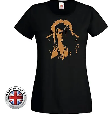 Buy LABYRINTH Jareth Goblin King Ladies Fitted + Mens Unisex Black Cotton T-shirt • 14.99£