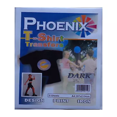 Buy Phoenix T-Shirt Transfer Paper - Dark (5, 10, 30 Sheets) • 10.82£